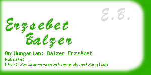 erzsebet balzer business card